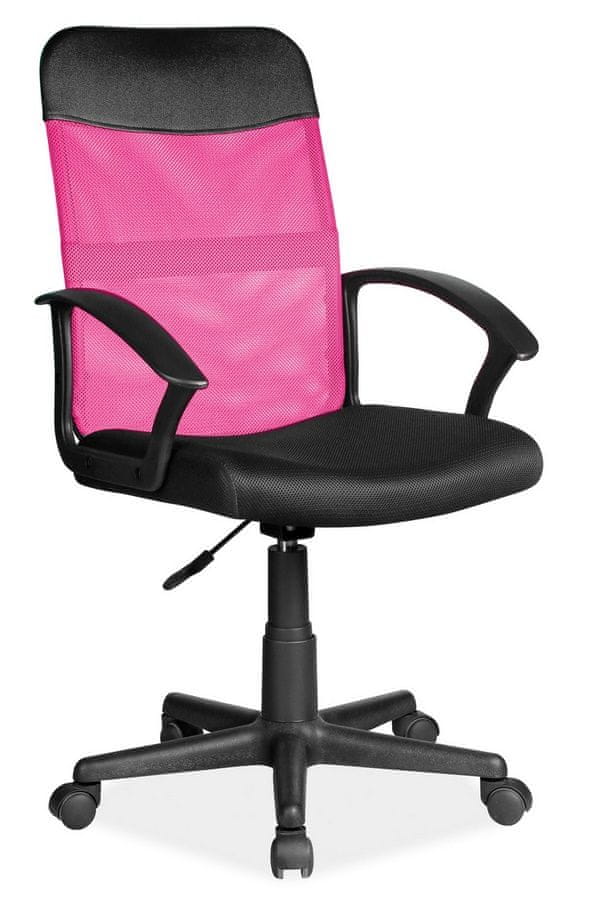 CASARREDO Kancelárska stolička Q-702 čierna / ružová látka